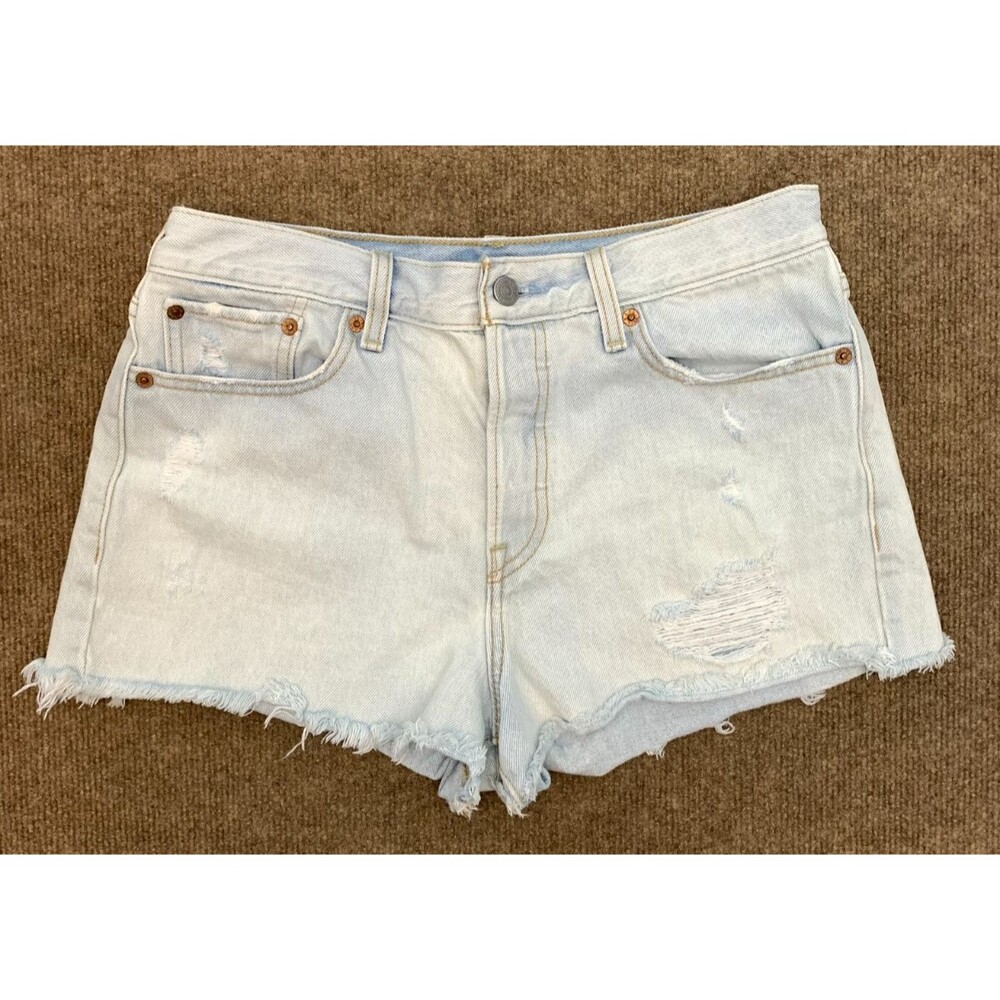 Levi's Light Blue Distressed Women's Shorts
